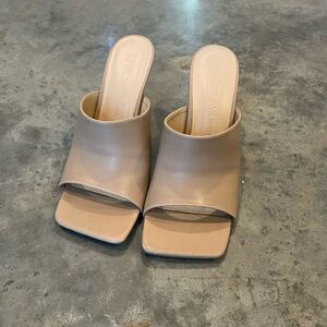 Wild Diva Beige Mules